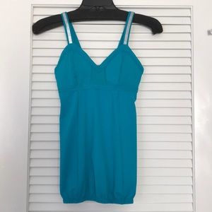 Lululemon Blue Workout Tank Top, Size 4.